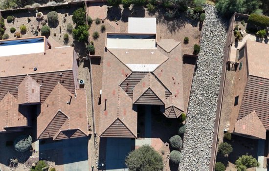 Tile roof green valley reroof